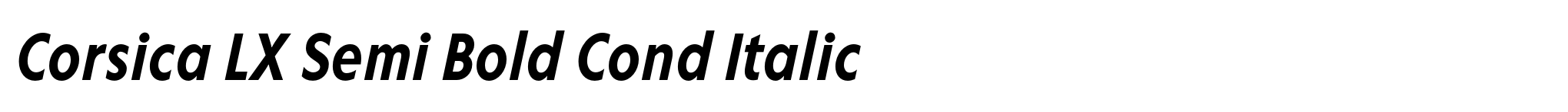 Corsica LX Semi Bold Cond Italic image